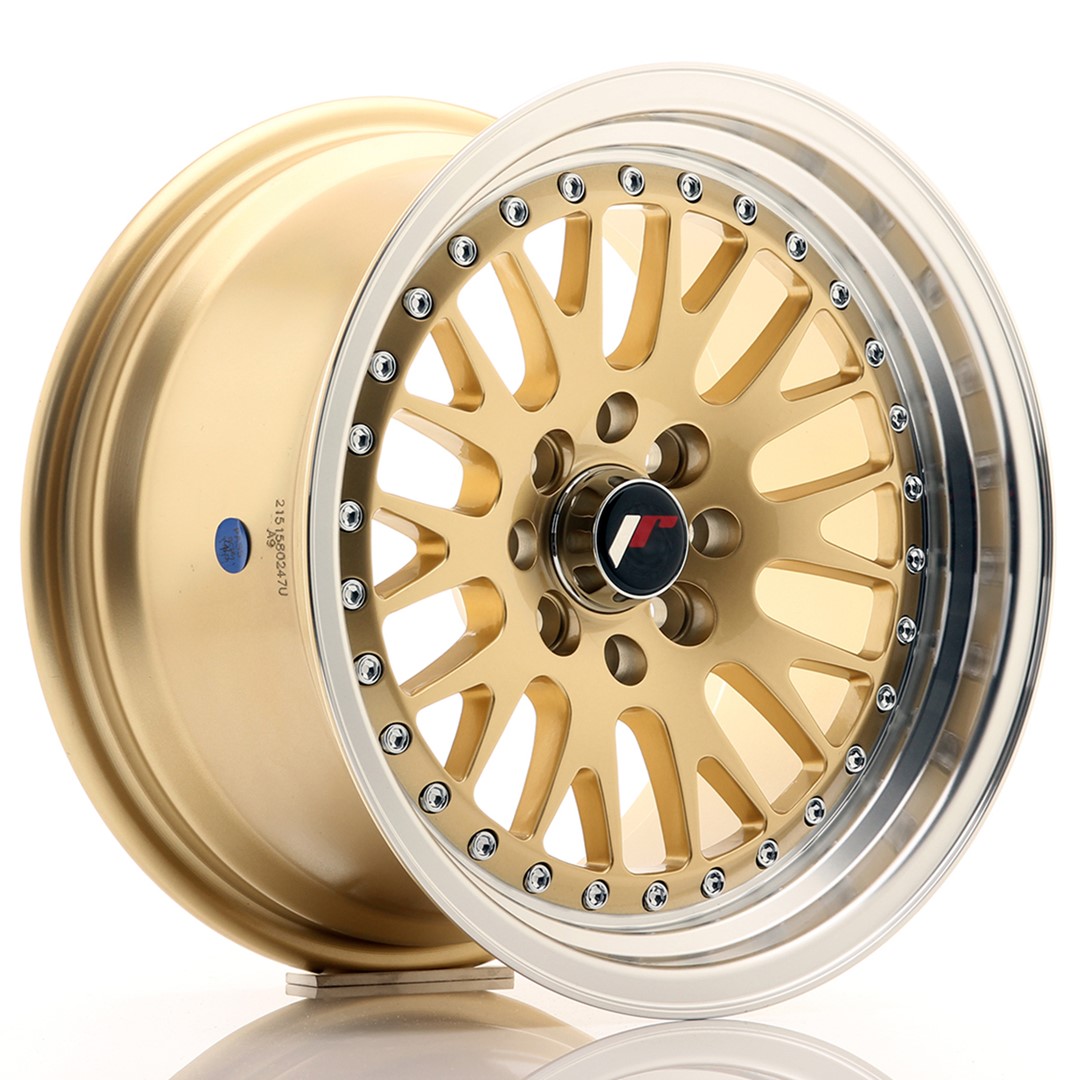 Колесный диск JR Wheels JR10 15x8 ET20 4x100/108 Gold w/ Machined Lip JR10158142074GD