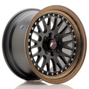 Колесный диск JR Wheels JR10 15x8 ET20 4x100/108 Matt Black w/ Bronze Lip JR10158142074BFZL