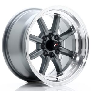 Колесный диск JR Wheels JR19 15x8 ET0 4x100/114 Gun Metal w/ Machined Lip JR19158040073GML
