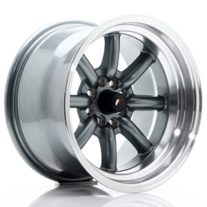 Колесный диск JR Wheels JR19 15x9 ET-13 4x100/114 Gun Metal w/ Machined Lip JR1915904M1373GML