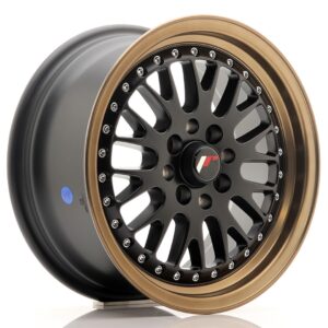 Колесный диск JR Wheels JR10 15x7 ET30 4x100/108 Matt Black w/ Bronze Lip JR10157143074BFZL