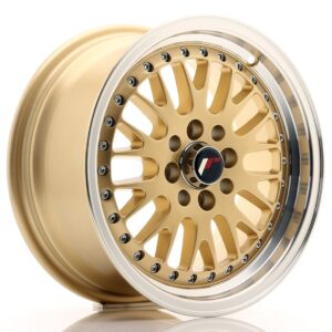 Колесный диск JR Wheels JR10 15x7 ET30 4x100/108 Gold w/ Machined Lip JR10157143074GD