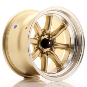 Колесный диск JR Wheels JR19 15x9 ET-13 4x100/114 Gold w/ Machined Lip JR1915904M1373GDL