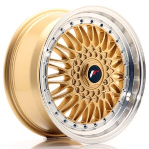 Колесный диск JR Wheels JR9 17x7,5 ET20-35 BLANK Gold w/ Machined Lip JR91775XX2074GD