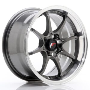 Колесный диск JR Wheels JR5 15x8 ET28 4x100 Gun Metal w/ Machined Lip JR515804H2873GM