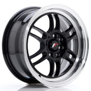 Колесный диск JR Wheels JR7 15x7 ET38 4x100/114 Gloss Black w/ Machined Lip JR7157043873GB