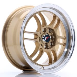 Колесный диск JR Wheels JR7 15x7 ET38 4x100/114 Gold w/ Machined Lip JR7157043873GD