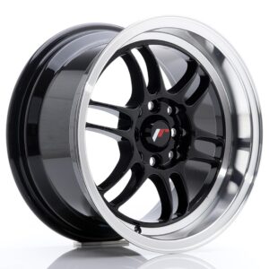 Колесный диск JR Wheels JR7 15x8 ET35 4x100/114 Gloss Black w/ Machined Lip JR7158043573GB
