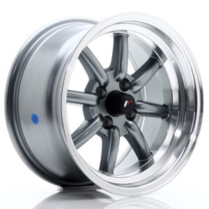 Колесный диск JR Wheels JR19 15x8 ET0 4x100 Gun Metal w/ Machined Lip JR1915804H0073GML