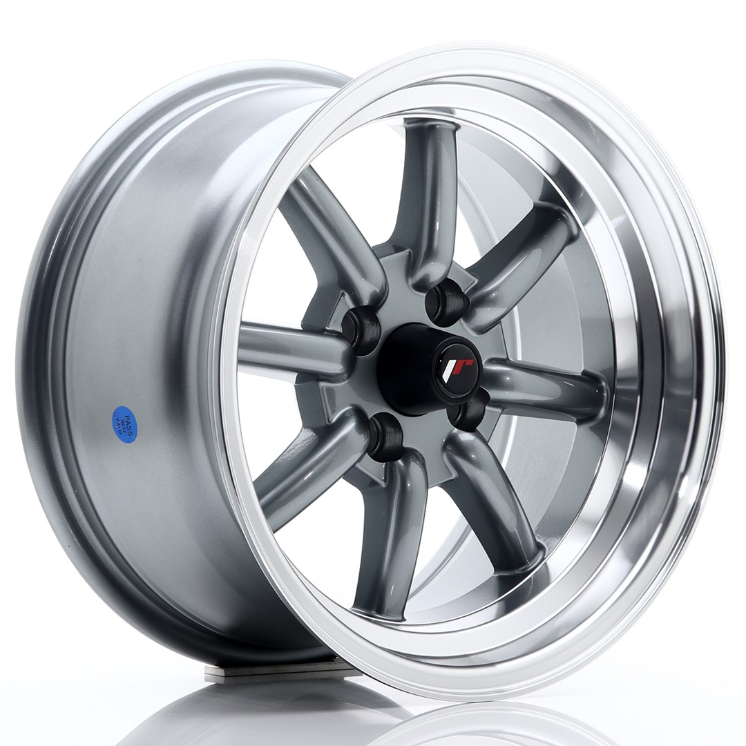 Колесный диск JR Wheels JR19 15x8 ET0 4x100 Gun Metal w/ Machined Lip JR1915804H0073GML
