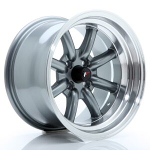 Колесный диск JR Wheels JR19 15x9 ET-13 4x100 Gun Metal w/ Machined Lip JR1915904HM1373GML