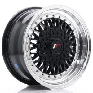 Колесный диск JR Wheels JR9 15x7 ET20 4x100/108 Gloss Black w/ Machined Lip JR9157142074GB
