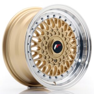 Колесный диск JR Wheels JR9 15x7 ET20 BLANK Gold w/ Machined Lip JR91570XX2074GD
