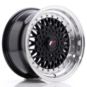 Колесный диск JR Wheels JR9 15x8 ET20 4x100/108 Gloss Black w/ Machined Lip JR9158142074GB