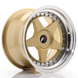 Колесный диск JR Wheels JR6 17x10 ET20 BLANK Gold w/ Machined Lip JR61710XX2074GDL