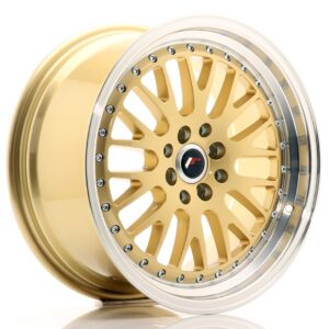 Колесный диск JR Wheels JR10 17x8 ET35 4x100/114 Gold w/ Machined Lip JR10178043574GD