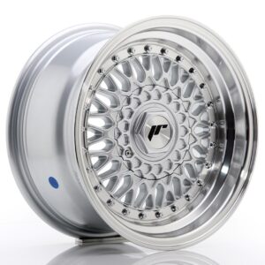 Колесный диск JR Wheels JR9 15x8 ET20 4x100/108 Silver w/ Machined Lip+Silver Rivets JR9158142074SS