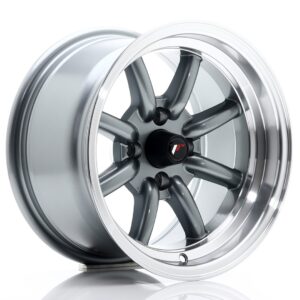 Колесный диск JR Wheels JR19 14x8 ET-13 4x100 Gun Metal w/ Machined Lip JR1914804HM1373GML