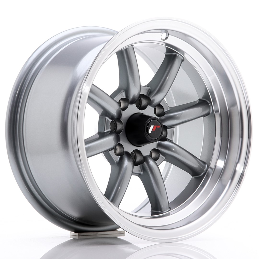 Колесный диск JR Wheels JR19 14x8 ET-13 4x100/114 Gun Metal w/ Machined Lip JR1914804M1373GML