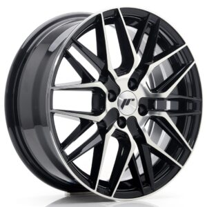 Колесный диск JR Wheels JR28 17x7 ET40 4x100 Gloss Black Machined Face JR2817704H4067GBM