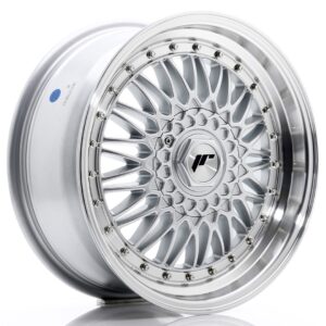 Колесный диск JR Wheels JR9 17x7,5 ET20-35 BLANK Silver w/ Machined Lip+Silver Rivets JR91775XX2074SS