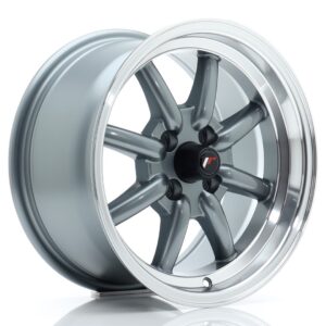 Колесный диск JR Wheels JR19 15x8 ET20 4x100 Gun Metal w/ Machined Lip JR1915804H2073GML