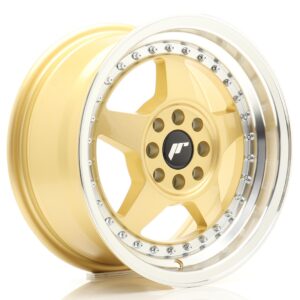 Колесный диск JR Wheels JR6 15x7 ET25 4x100/108 Gold w/ Machined Lip JR6157142567GDL1
