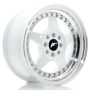 Колесный диск JR Wheels JR6 15x7 ET25 4x100/108 White w/ Machined Lip JR6157142567WL1