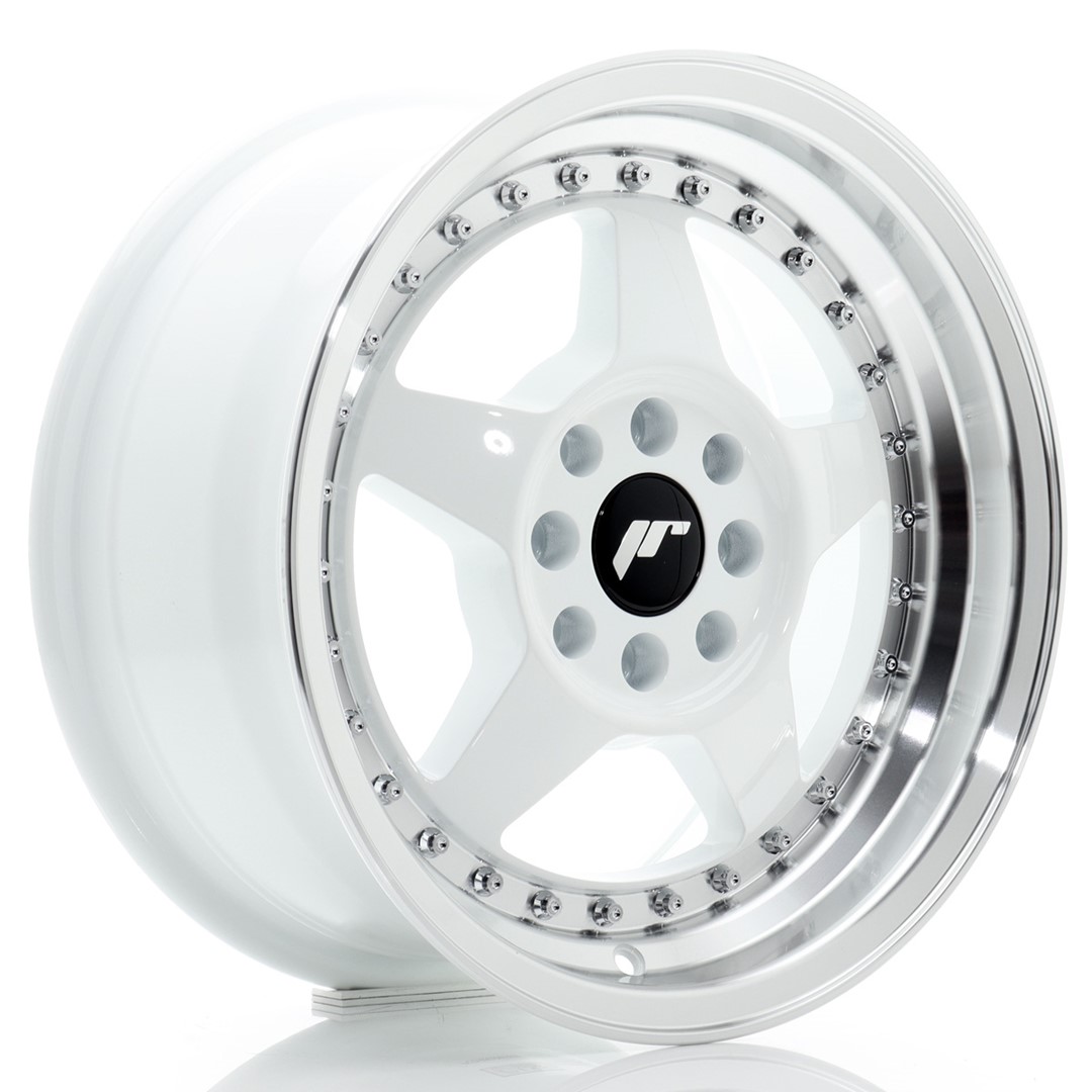 Колесный диск JR Wheels JR6 15x7 ET25 4x100/108 White w/ Machined Lip JR6157142567WL1