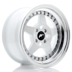Колесный диск JR Wheels JR6 15x8 ET25 4x100 White w/ Machined Lip JR615804H2567WL1