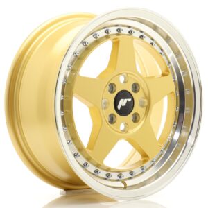 Колесный диск JR Wheels JR6 16x7 ET35 4x100 Gold w/ Machined Lip JR616704H3567GDL1