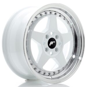 Колесный диск JR Wheels JR6 16x7 ET35 4x100 White w/ Machined Lip JR616704H3567WL1