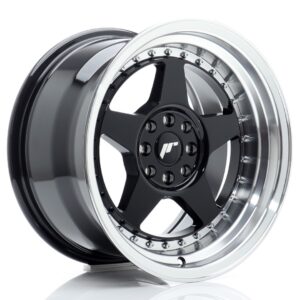 Колесный диск JR Wheels JR6 16x9 ET20 4x100/108 Gloss Black w/ Machined Lip JR6169142067GBL1