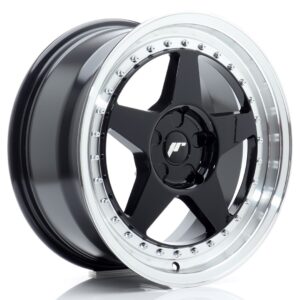 Колесный диск JR Wheels JR6 17x8 ET20-35 5H BLANK Gloss Black w/ Machined Lip JR617805X2072GBL1
