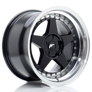 Колесный диск JR Wheels JR6 17x10 ET0-20 5H BLANK Gloss Black w/ Machined Lip JR617105X0072GBL1