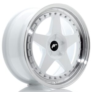 Колесный диск JR Wheels JR6 18x8,5 ET20-40 5H BLANK White w/ Machined Lip JR61885F15X2072WL1