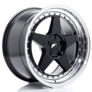 Колесный диск JR Wheels JR6 18x9 ET20-35 5H BLANK Gloss Black w/ Machined Lip JR61890F25X2072GBL1