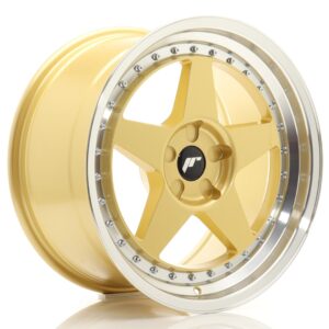 Колесный диск JR Wheels JR6 18x9,5 ET20-40 5H BLANK Gold w/ Machined Lip JR61895F25X2072GDL1