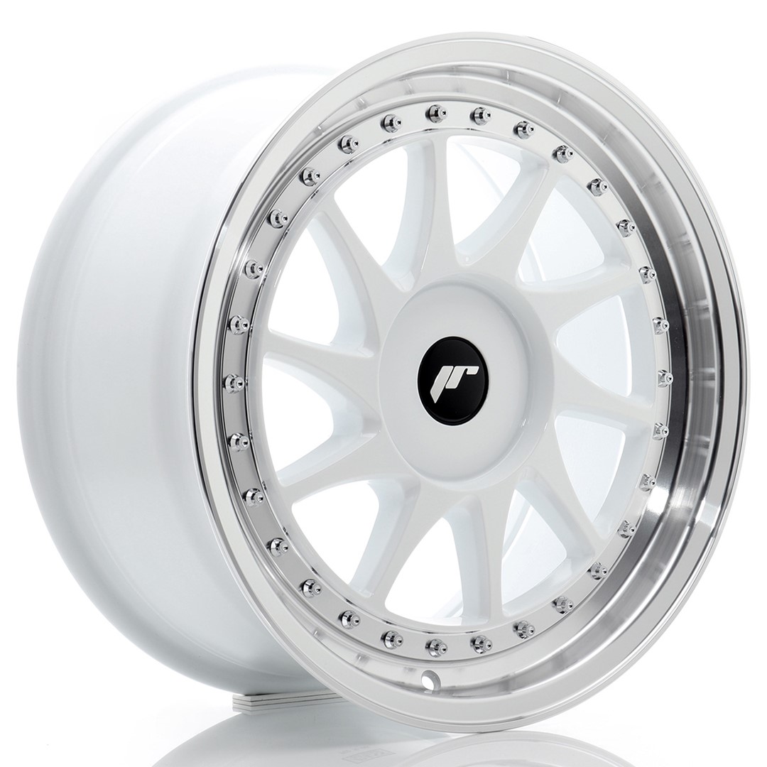 Колесный диск JR Wheels JR26 17x8 ET20-35 BLANK White w/ Machined Lip JR261780XX2072WL1