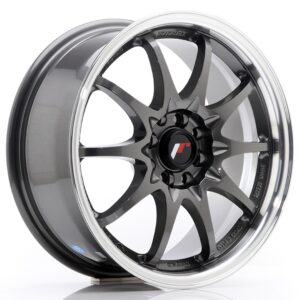 Колесный диск JR Wheels JR5 16x7 ET30 5x100/114,3 Gun Metal w/ Machined Lip JR5167053067GM