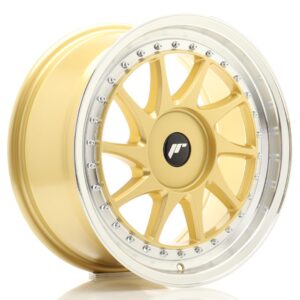 Колесный диск JR Wheels JR26 17x8 ET20-35 BLANK Gold w/ Machined Lip JR261780XX2072GDL1