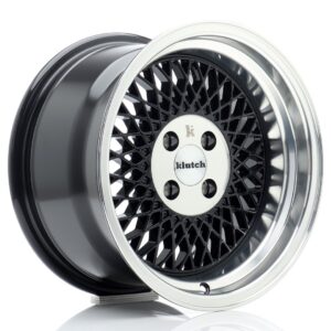 Колесный диск Klutch SL1 16x8 ET15 4x100 Gloss Black w/ Machined Lip KLSL116804H1567GBL